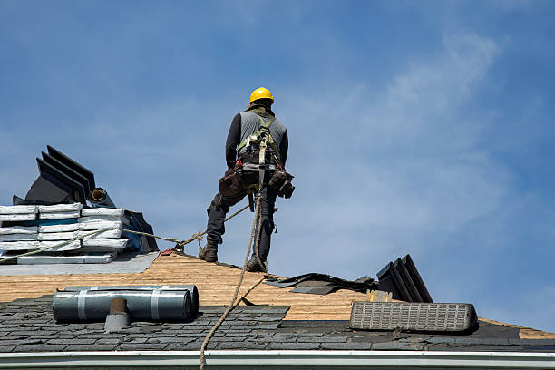 Professional Flat Roof Repair technician working in Crimora, VA